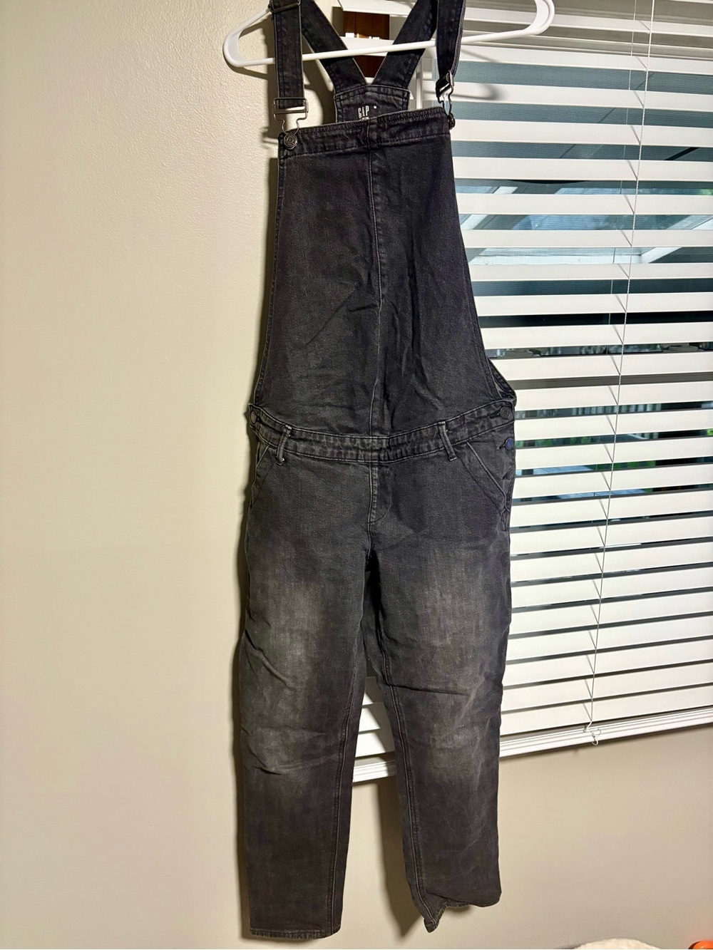 GAP Black Washed Denim Overalls
